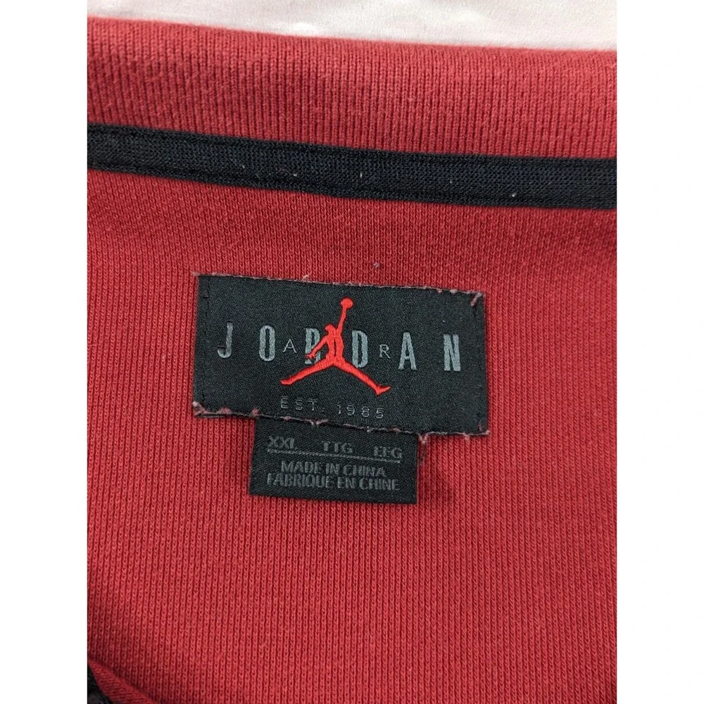 Vintage‎ Air Jordan Oklahoma Sooners Heavy Knit Embroidered Polo Pullover 2XL